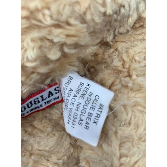 Matrix Caliie Bear by Douglas Cuddle Toys Creamy Tan Brown Bear 12" Plastic Eyes - Picture 8 of 10